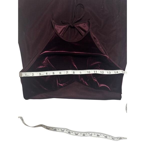 Y2K STEPPIN OUT Whimsigoth Fairy Grunge Burgundy Halter Dress in Sz 3/4 - Picture 6 of 8